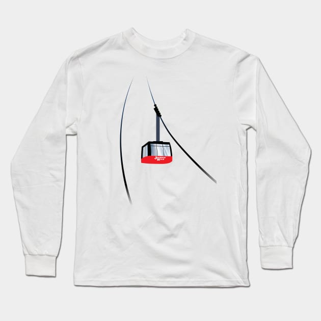 Cable car Jackson Hole WY Long Sleeve T-Shirt by leewarddesign